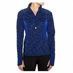 Lucy Tech Half-Zip Running Jacket Reflective Thumbholes Med Activewear Sports